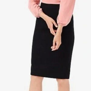 J Crew Mercantile Pencil Skirt Black Wool Career Work Wear Office 8